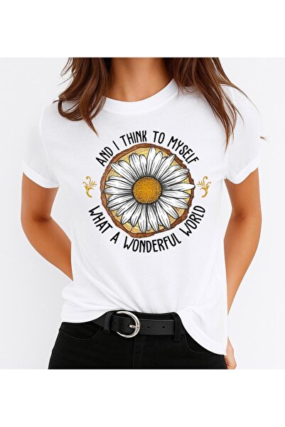 OEM Women's Cotton T-Shirt Wonderful World 3