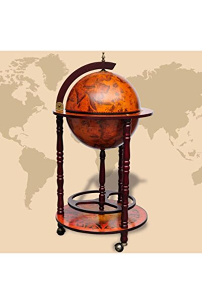vidaxl Globe Bar Wine Stand Eucalyptus Wood