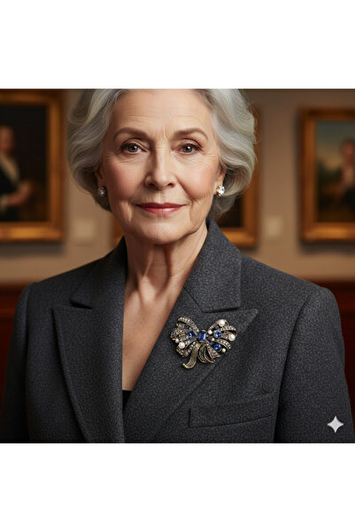 ÇağlaDesign İnci taşlı broş yaka iğnesi