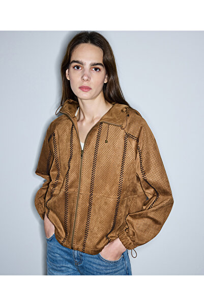 İpekyol Kontrast dikişli lazer kesim mont