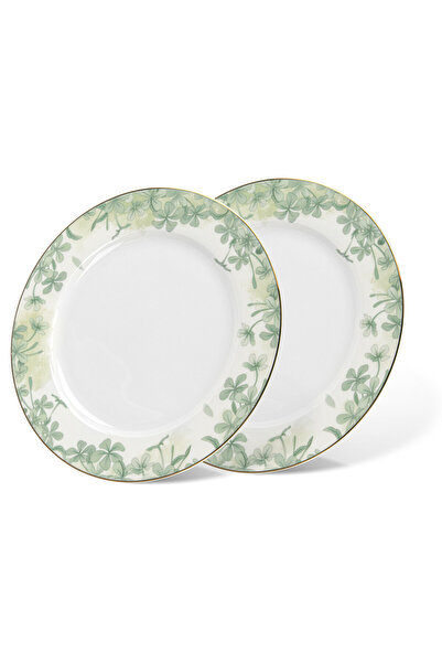 Fissman طقم أطباق من قطعتين، لون صيفي لامع، 26 سم (بورسلين عظمي فاخر)