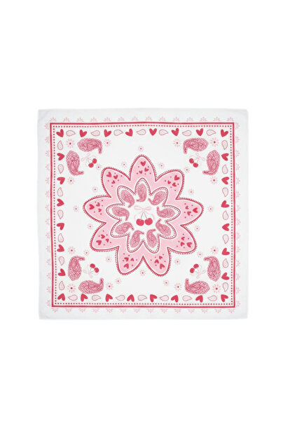 tarzınısec Pink Heart Scarf Bandana Estascarf 48X48 cm