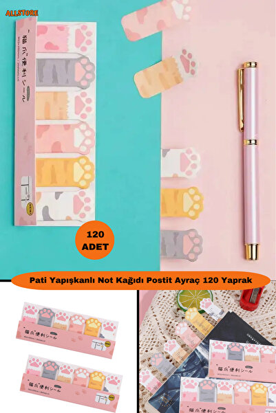 ALLStore PATİ YAPIŞKANLI POSTİT NOT KAĞIDI 120 YAPRAK