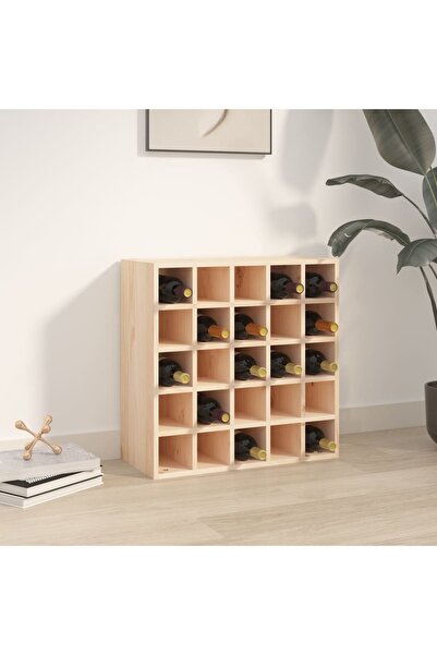 vidaxl Wine Cabinet 56x25x56 cm Solid Wood Pine