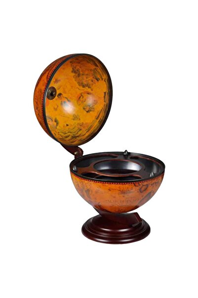 vidaxl Tabletop Globe Bar Wine Stand Wood