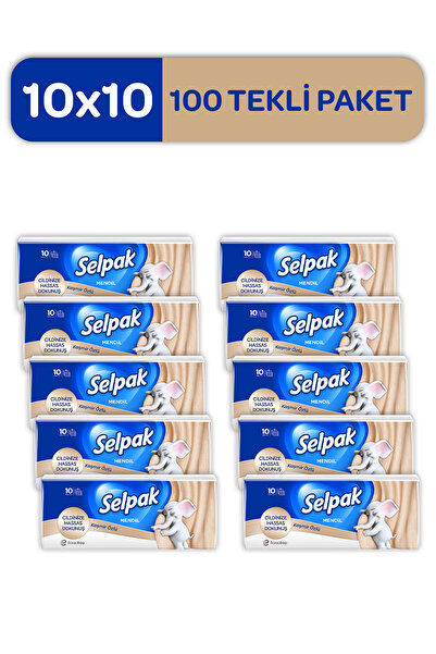 Selpak Kaşmir Özlü Mendil 100'lü (10*10)