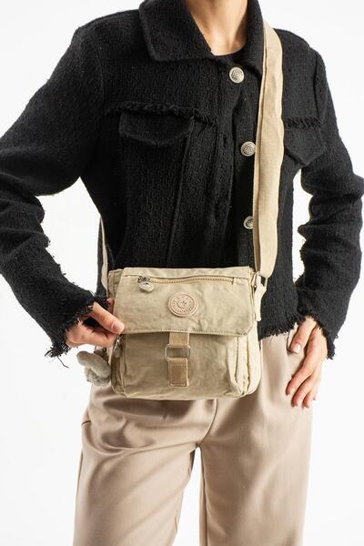 571 Collections Çanta Ultra Light Waterproof Crossbody Shoulder Bag Cream Mod...