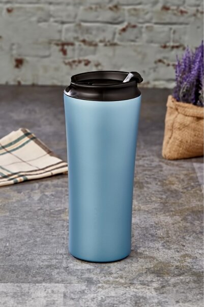 Cooker Durables CKR-2050 Mavi 400 ML Bardaklı Paslanmaz Çelik Termos