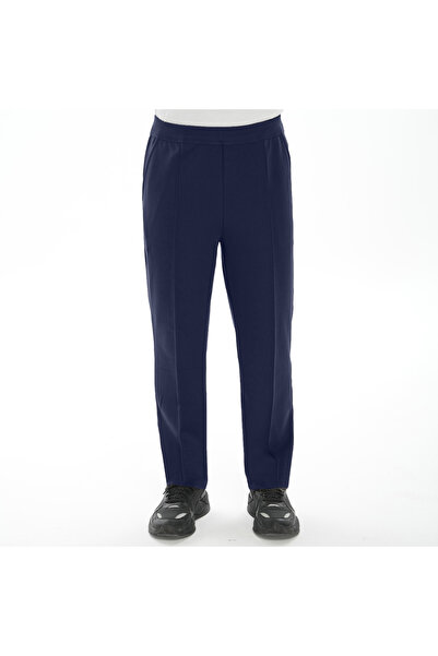 ASN concept Men's Black Color Trousers with Front Seam Detail (with Large Siz...