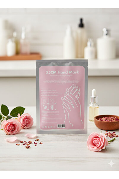GINBI قناع لليدين (55CM Hand Mask) بخلاصة الورد، مصمم لترطيب وإصلاح بشرة اليد...