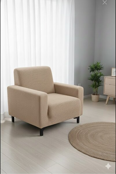 her evemağaza Bella Home Bamboo Stretch Checkered Single Sofa Cover