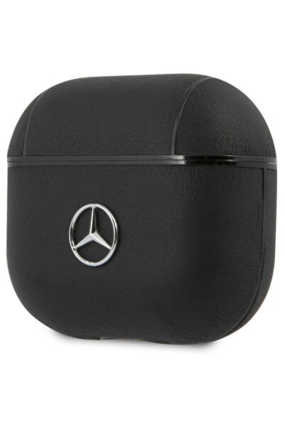 MERCEDES Leather Case for Apple AirPods 3, Black MEA3CSLBK