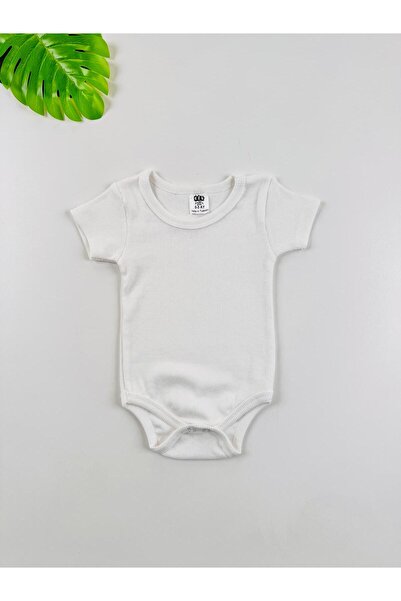 EFU BABY Single Unisex Short Sleeve Flexible Ribbed Knit Baby Body