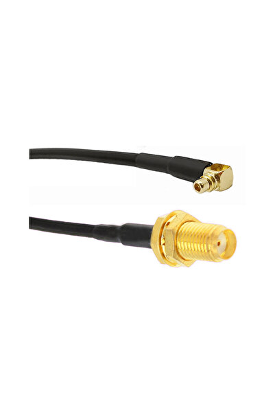 itbrainpower Cablu coaxial pigtail MMCX tata 90 grade SMA mama 70mm pentru GS...