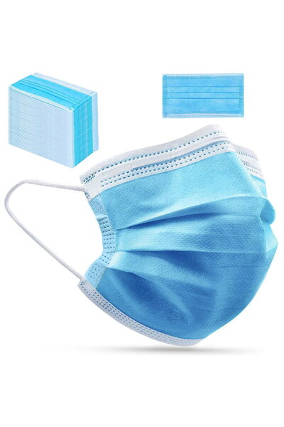 Promedix MascДѓ de unicДѓ folosinИ›Дѓ FFP2 - set 50 bucДѓИ›i - culoare albast...