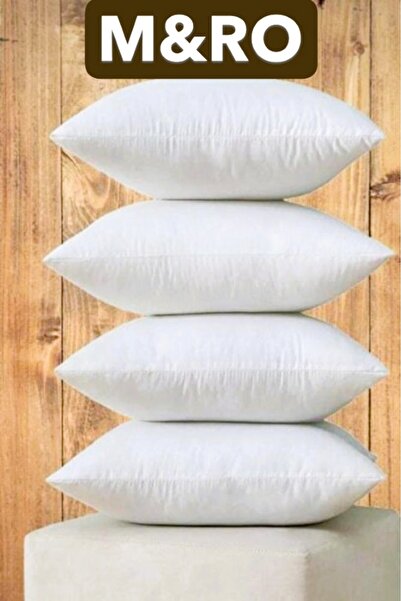 M&RO 4 Pieces Square Throw Pillow Inner Cushion 1St Quality Sponge Filled Cus...