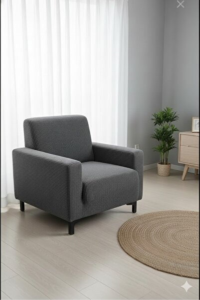 her evemağaza Bella Home Bamboo Stretch Checkered Single Sofa Cover