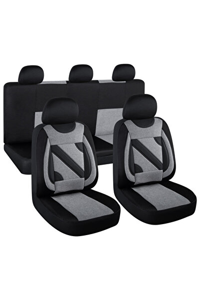 SMARTIC SMARTIC® car seat covers, Nero, 11 pieces, universal, airbag compatib...