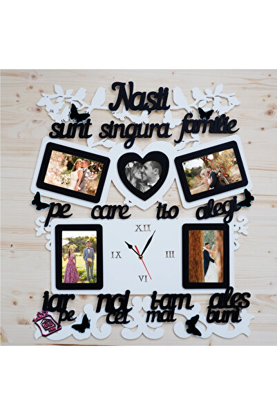 damoro Photo frame with clock, personalized for the chosen Godparents, Wood, ...