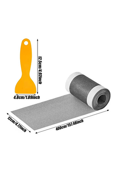 Choice3 Gray 12cmx4m Cuttable Shower Drain Hair Catcher Self-Adhesive Floor D...