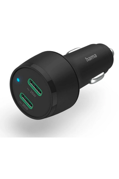 Hama 00201632, 2x USB-C, 45W, Black