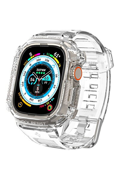 Spigen Apple Watch Ultra Case + Strap - Rugged Armor Pro - Crystal Clear