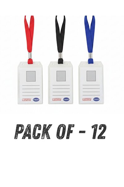 Generic Lanyard ID Card Holder for Badges Clear Name Tag Holder Pack of 12