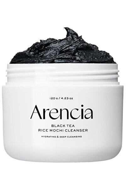 Arencia غسول موتشي الأرز بالشاي الأسود لتفتيح البشرة وتنظيف المسام بعمق