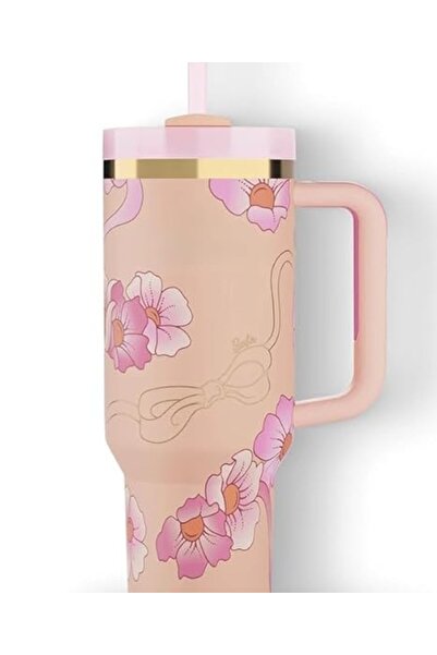 Generic 40oz Insulated Travel Tumbler with Handle & Straw | Double Wall Stain...