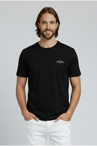 Jack & Jones J&J Men's Crew Neck Logo Printed T-Shirt