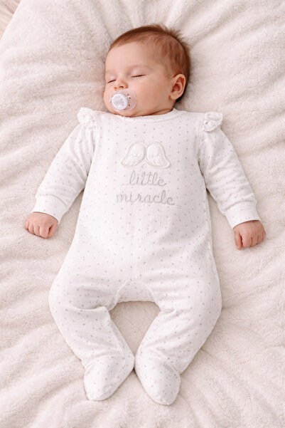 AKİ MODA KİDS Little Miracle Angel Winged Cotton Baby Romper