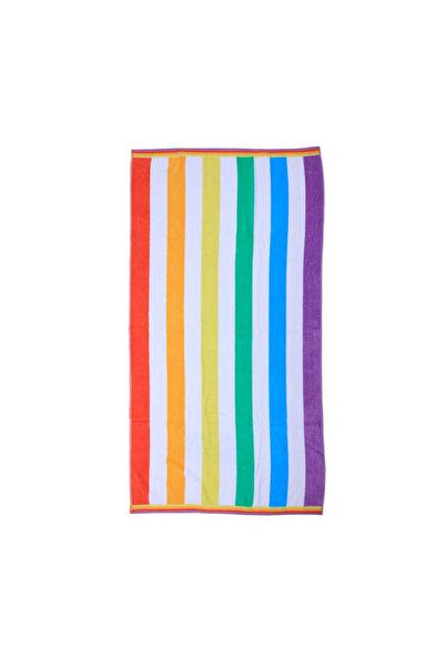 BYFT Mimosa Beach Towel Rainbow Stripe 86 X 162 Cm Cotton Pool Towel