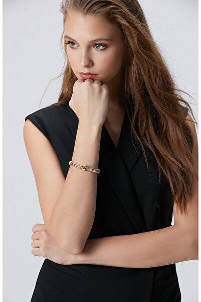 Network Gümüş Altın Rengi Kadın Mix Bileklik