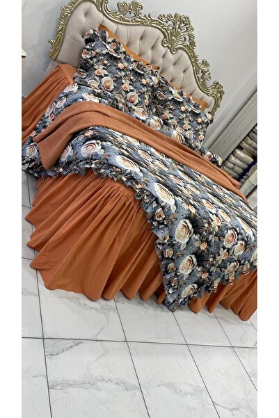AHSEN TASARIM 5D Double Size Bedding Set with Skirt, Fluffy Sheets and Duvet ...