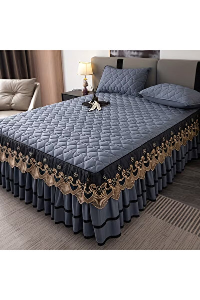 Cyber 3pcs Bed Skirt Set Includes One Bed Skirt 2 Pillowcases Mattress Protec...