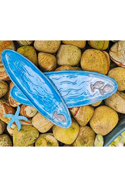 senseoftouch Sea, Fish Appetizer Plate Handmade Ceramic