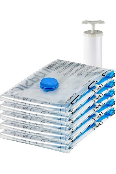 Generic Vacuum compression storage bags with hand pump, 5-pack