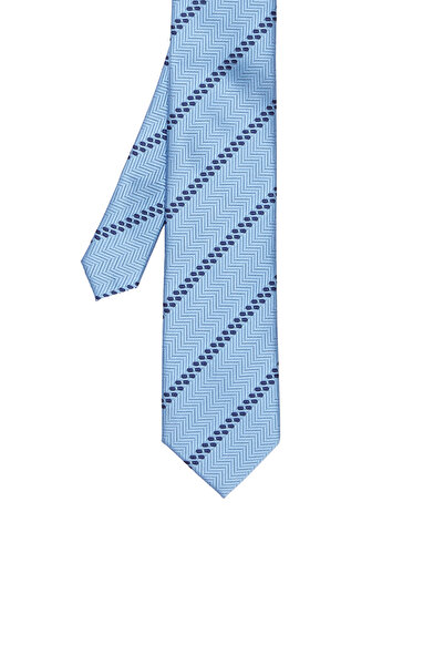 Network Mavi Çizgili Kravat