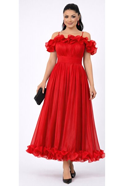 Fashionbox Premium Quality Chiffon Women's Midi Dress 26111