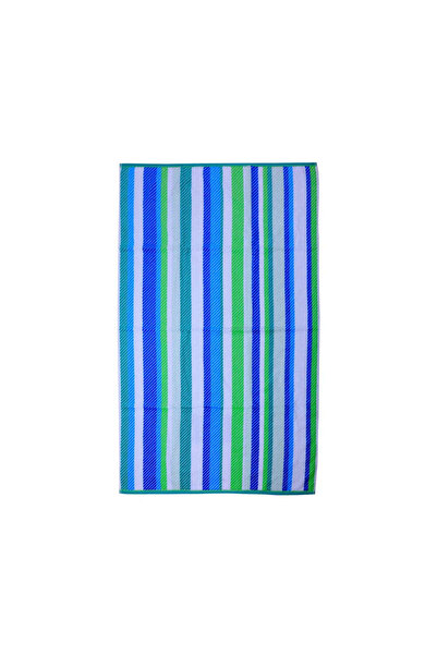 BYFT Mimosa Beach Towel Cool Stripe 86 X 162 Cm Cotton Pool Towel