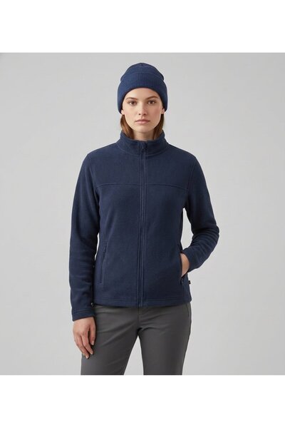 RIMECK Women's jacket, polar fleece sweatshirt, navy blue, navy blue, with zi...