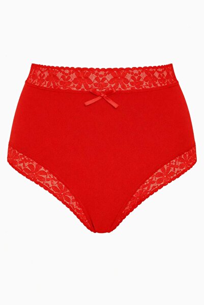 GOB Büyük Beden GOB EVERYDAY Büyük Beden Yüksek Bel Dantelli Tanga-Günlük Konfor
