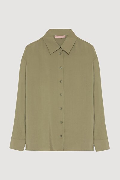 Quzu Women's Shirt Gml00388 Khaki