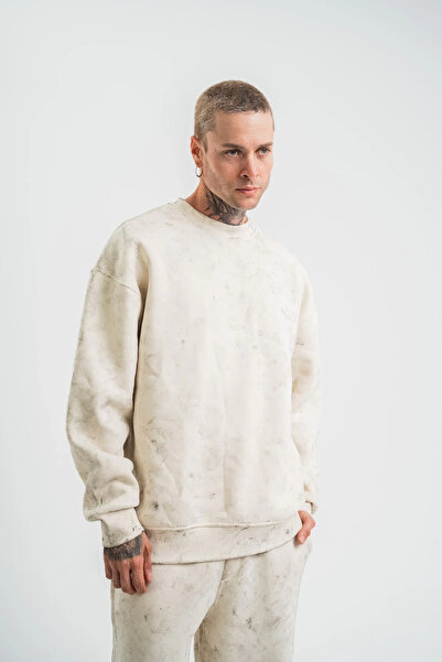 BLACK MODBLACK Lenisa Lenisa Lenisa Men's 3-Ply Cotton Oil-Washed Sweatshirt ...