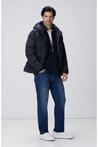 Network Mavi Cashmere Touch Denim Pantolon