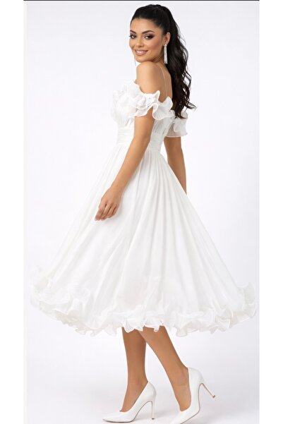 Fashionbox Premium Quality Chiffon Women's Midi Dress 26111