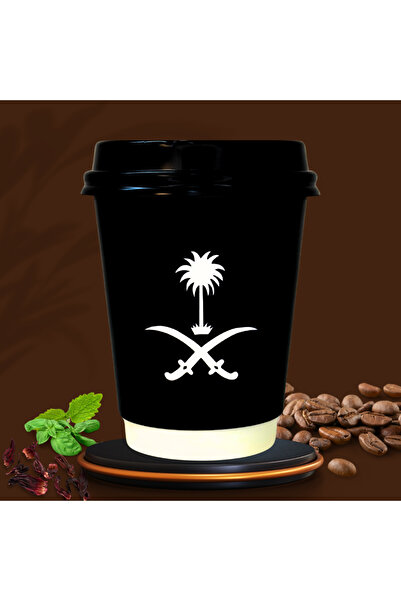 c4 outlet 12 oz. mug with lid featuring two swords and a palm tree, multi-col...