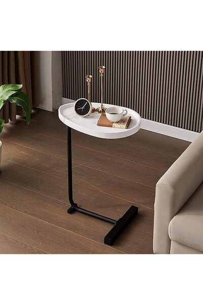 Arabest طاولة قهوة صغيرة عصرية، طاولة جانبية بسيطة بتصميم رخامي مبتكر لغرفة ا...