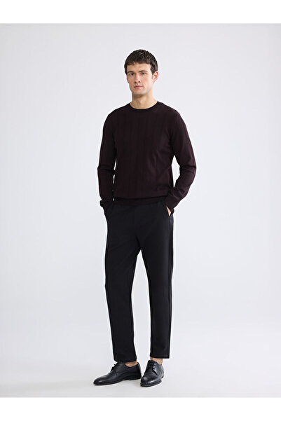 LC Waikiki Men's Black Standard Fit Trousers