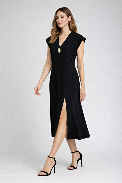 AYHAN Bronchial Detailed Dress Can Be Closed at the Crotch if Desired